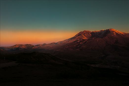 Mt. St. Helens as the sun was setting to the right of the photo.  It was a magnificent scene.